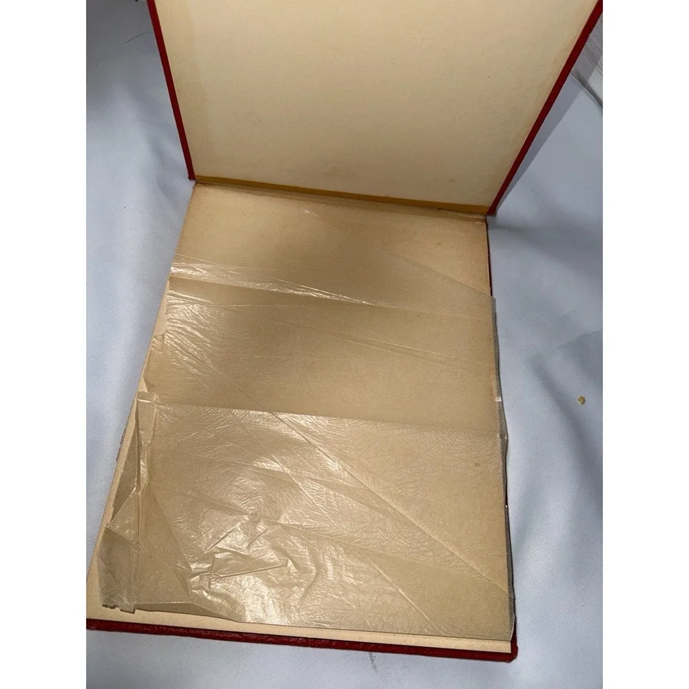 Vintage Faux Alligator Leather Red Photo Journal Album‎ , Paper Overlays
